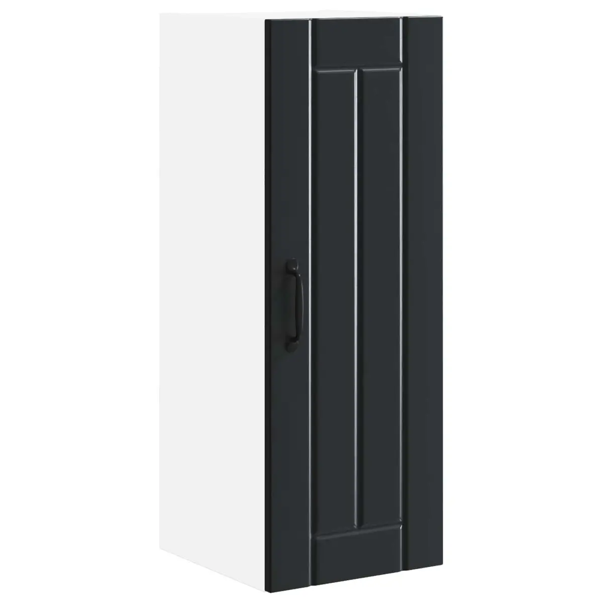 Wall Cabinet Kitchen Storage Unit 30 x 31 x 80 cm Black Engineered Wood