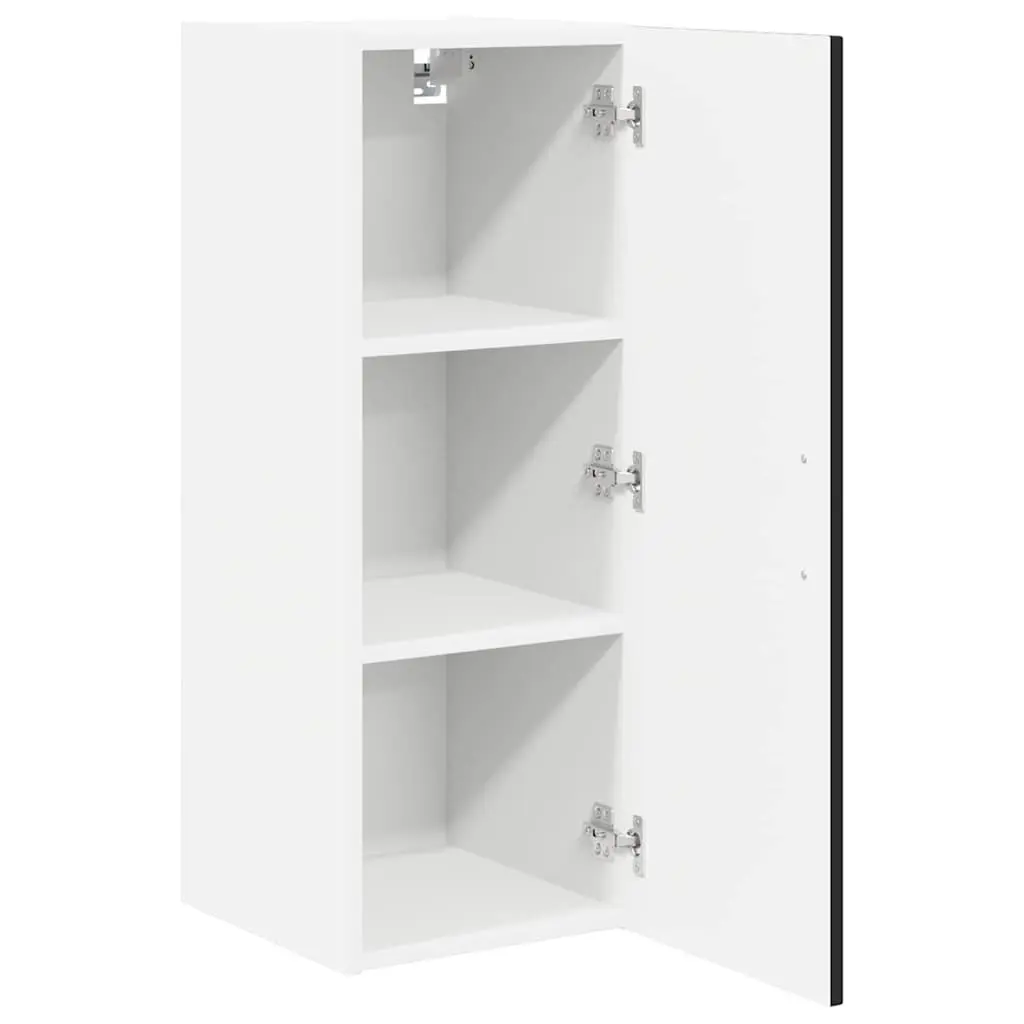 Wall Cabinet Kitchen Storage Unit 30 x 31 x 80 cm Black Engineered Wood