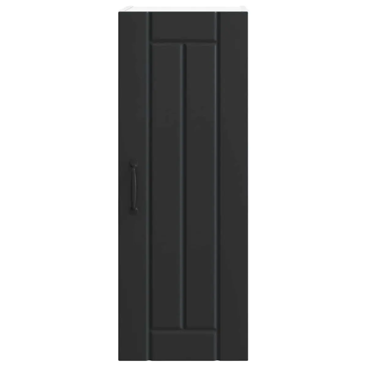 Wall Cabinet 2 Pieces Black Kitchen Storage Engineered Wood 30 x 31 x 80 cm