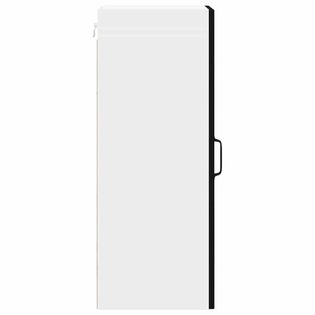 Wall Cabinet 2 Pieces Black Kitchen Storage Engineered Wood 30 x 31 x 80 cm