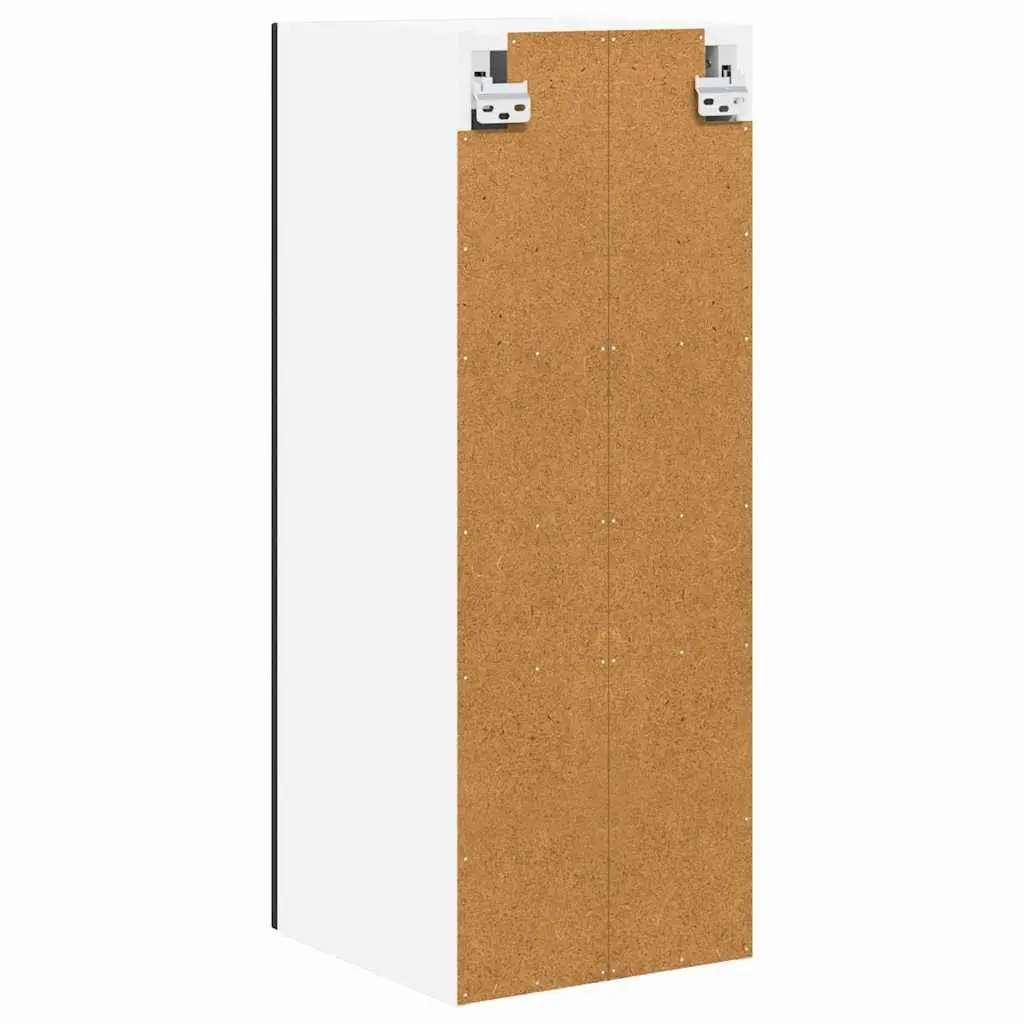 Wall Cabinet 2 Pieces Black Kitchen Storage Engineered Wood 30 x 31 x 80 cm
