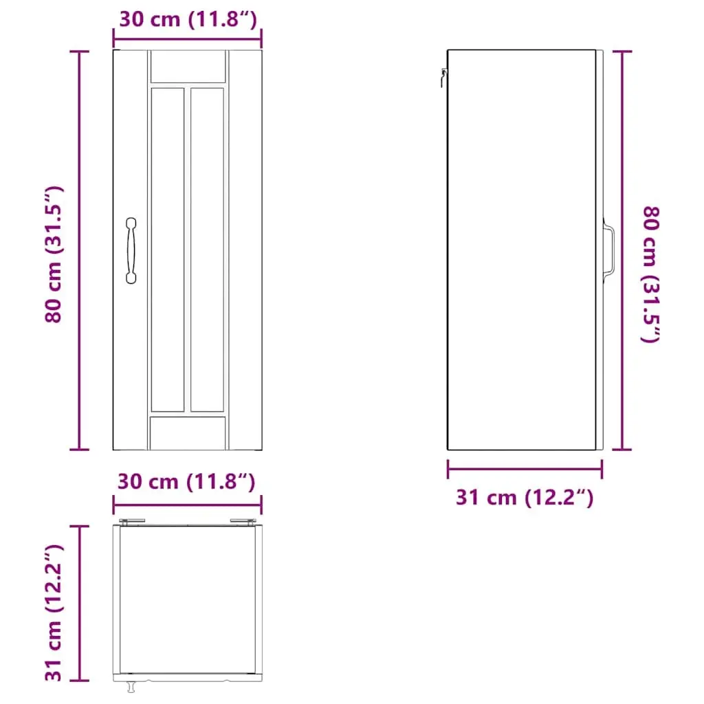 Wall Cabinet Kitchen Storage Dishwasher Panel High Gloss White Modern Design