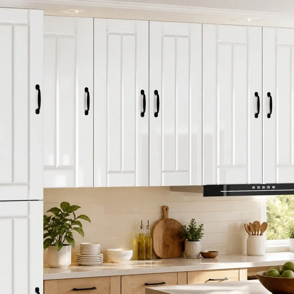 Wall Cabinet 2 Pcs High Gloss White Kitchen Storage Unit 30 x 31 x 80 cm