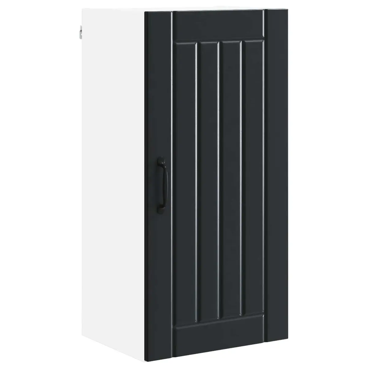 Wall Cabinet Kitchen Storage Unit 40x31x80cm Black Engineered Wood
