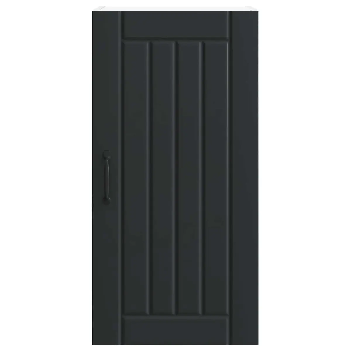 Wall Cabinet Kitchen Storage Unit 40x31x80cm Black Engineered Wood
