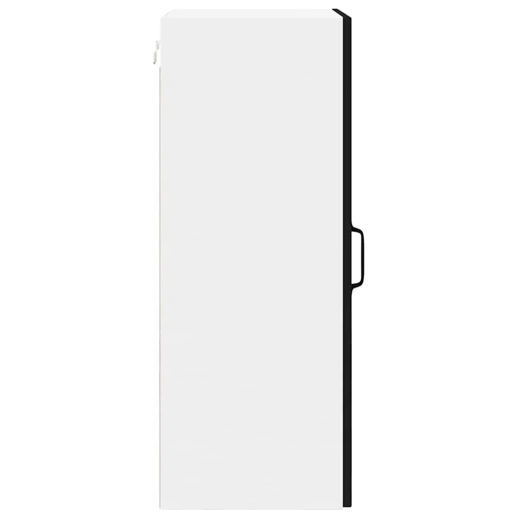 Wall Cabinet Kitchen Storage Unit 40x31x80cm Black Engineered Wood