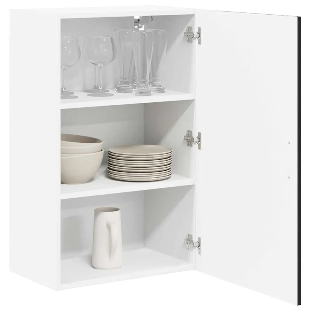 Wall Cabinet Kitchen Storage Dishwasher Panel Black Engineered Wood Furniture