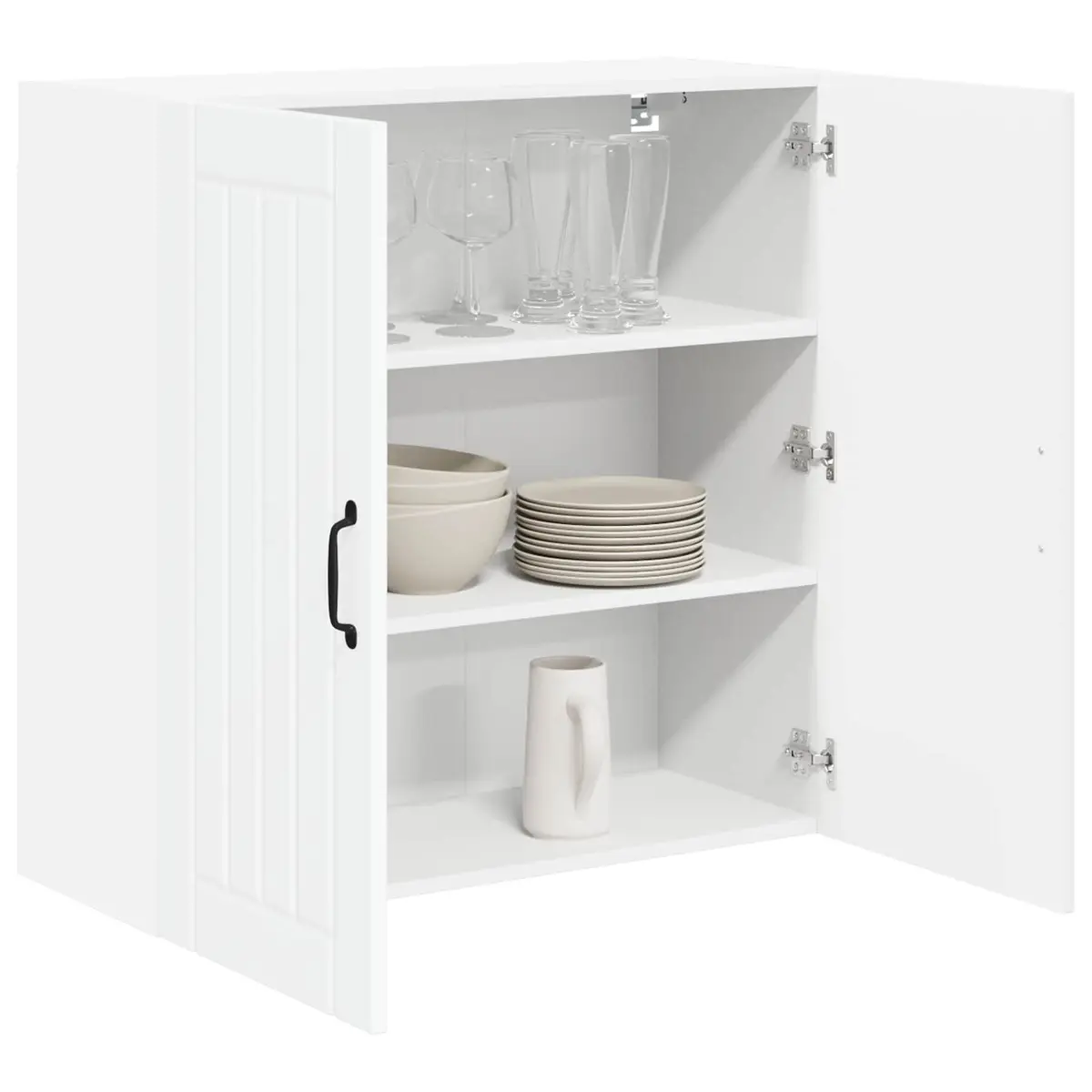 Wall Cabinet Kitchen Storage 80x31x80cm White Engineered Wood