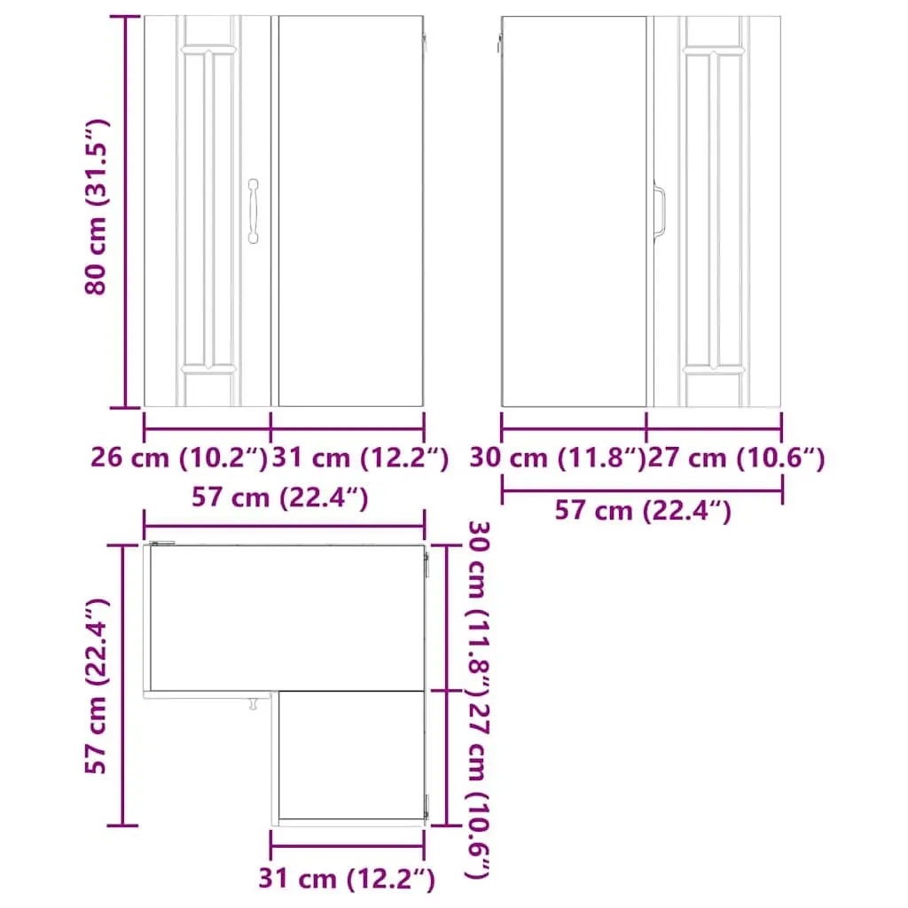 High Gloss White Kitchen Corner Cabinet