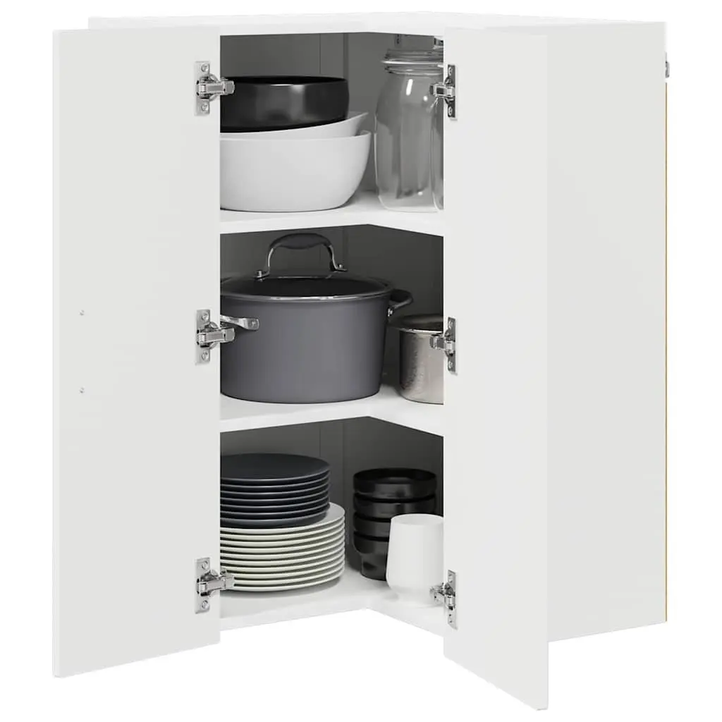 High Gloss White Kitchen Corner Cabinet