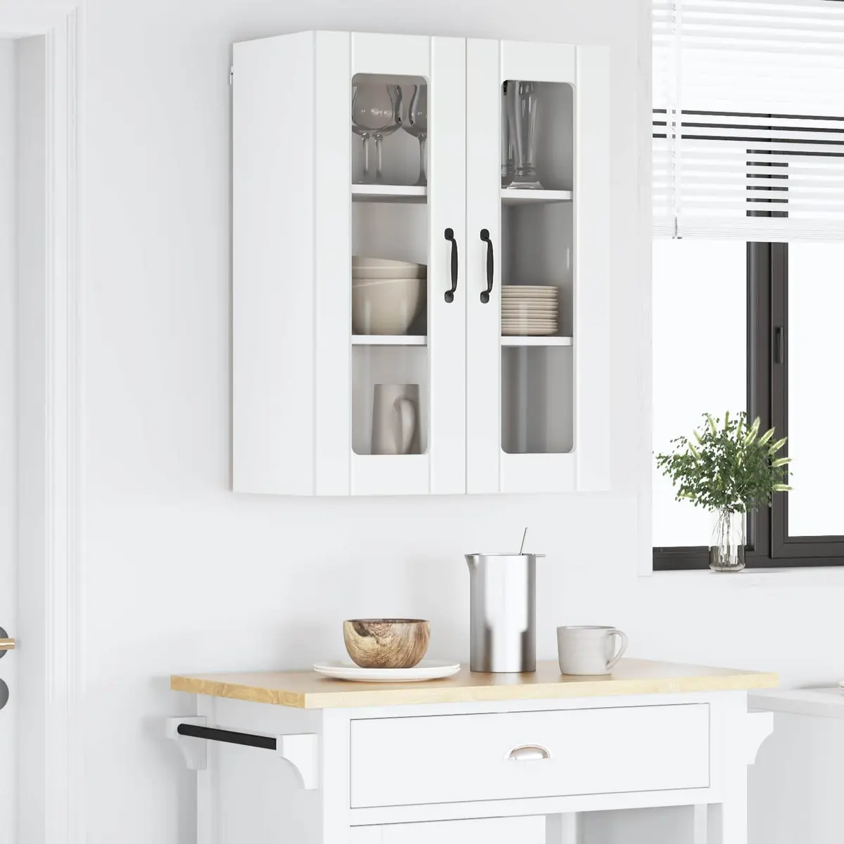 Wall Glass Cabinet for Kitchens