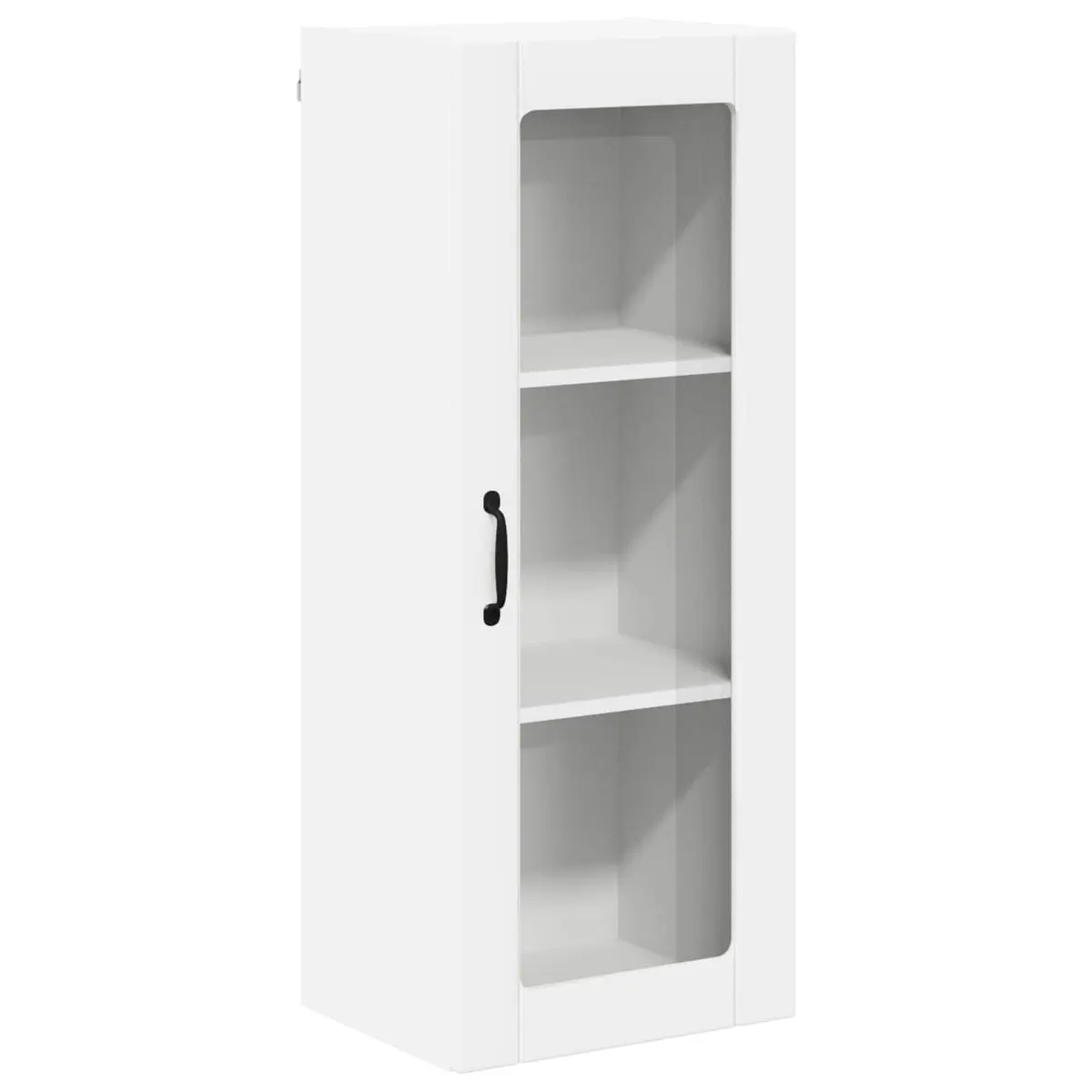 Wall Glass Cabinet Kitchen Storage Unit 40 x 31 x 100 cm White Engineered Wood