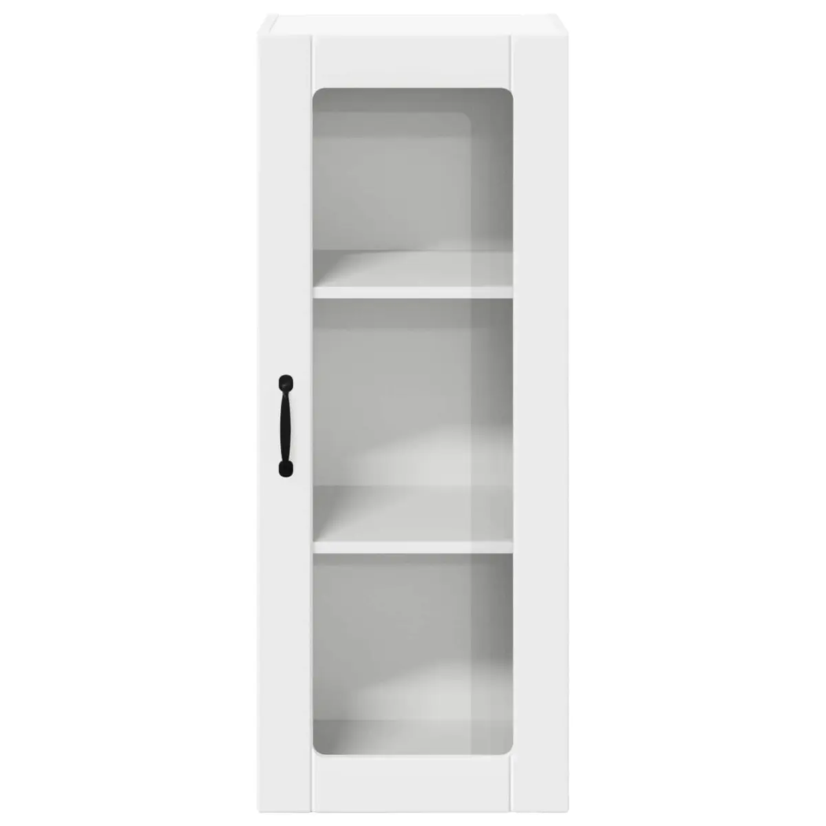 Wall Glass Cabinet Kitchen Storage Unit 40 x 31 x 100 cm White Engineered Wood