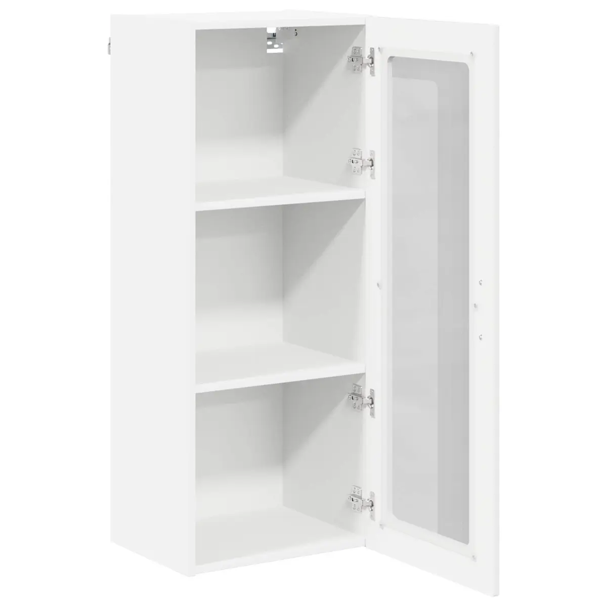 Wall Glass Cabinet High Gloss White Dishwasher Panel Kitchen Storage Modern