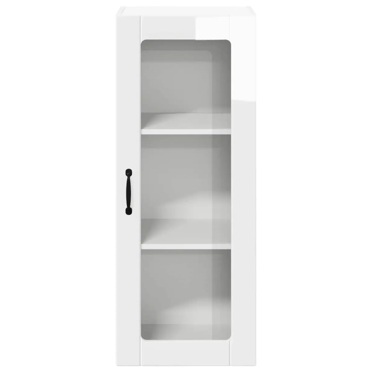 Wall Glass Cabinet High Gloss White Dishwasher Panel Kitchen Storage Modern