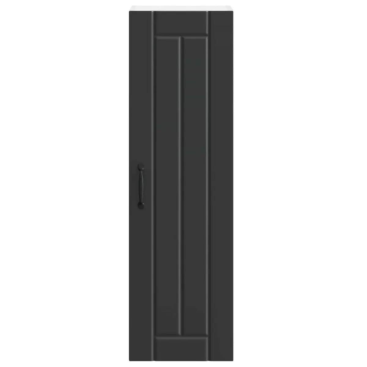 Kitchen Wall Cabinet Black Engineered Wood 30cm Width 31cm Depth 100cm Height