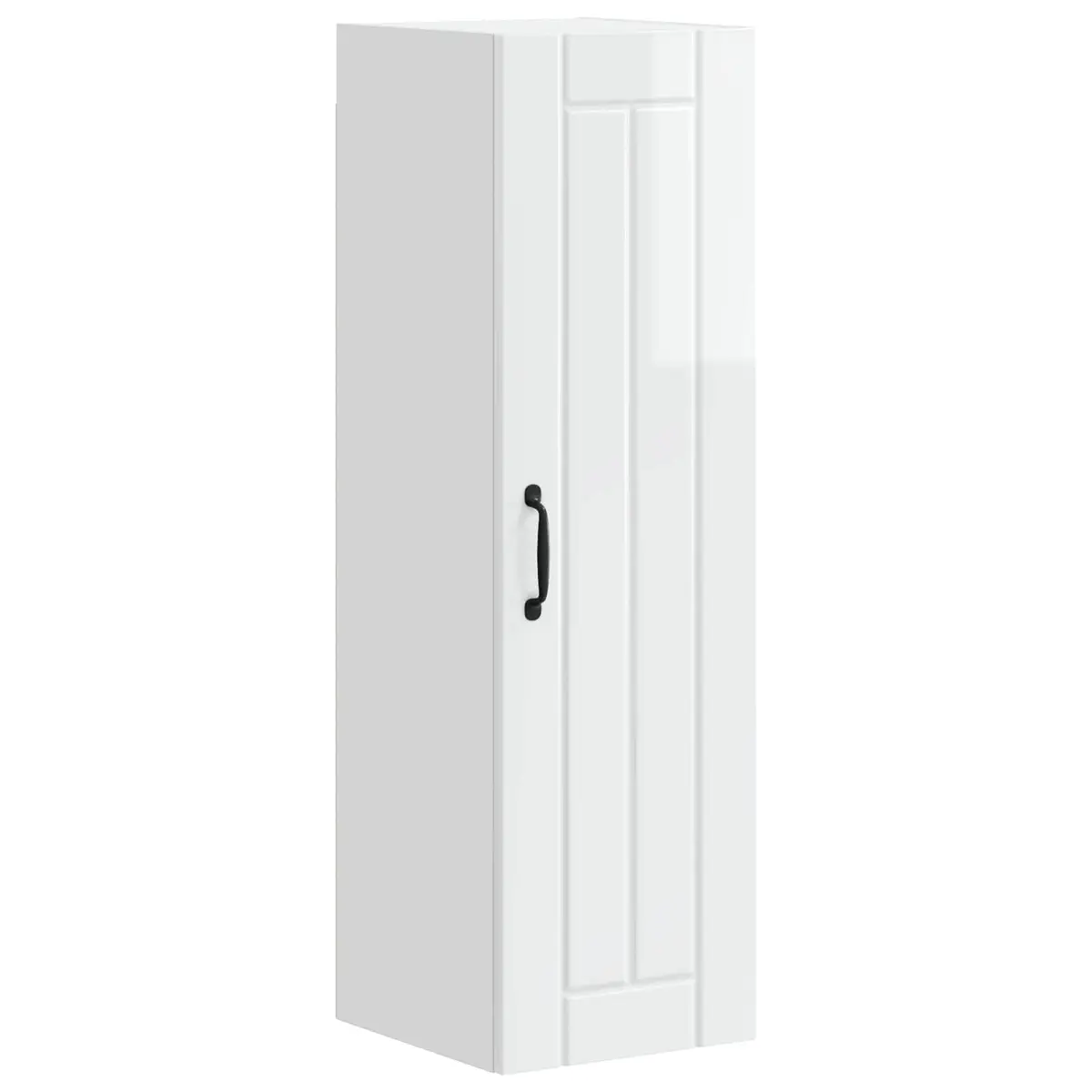 Wall Cabinet Kitchen Storage 30 x 31 x 100 cm High Gloss White Modern