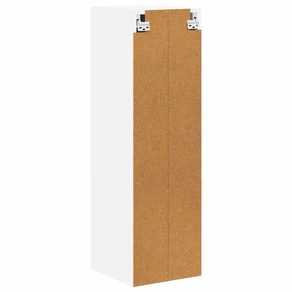 Wall Cabinet Kitchen Storage 30 x 31 x 100 cm High Gloss White Modern