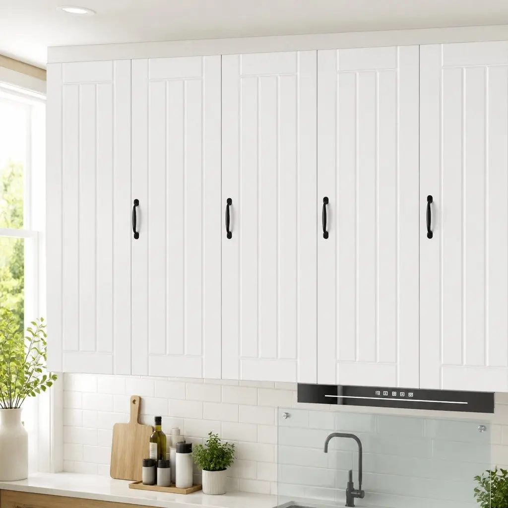 White Kitchen Wall Cabinet with Easy Maintenance