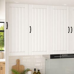 Wall Cabinet Dishwasher Panel Modern Kitchen Storage White 50x31x100cm