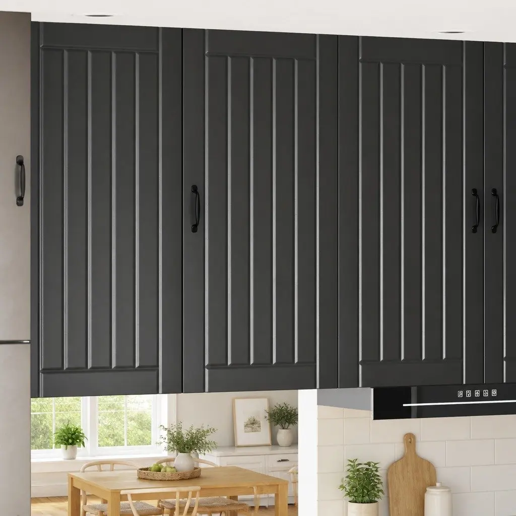 Wall Cabinet Kitchen Storage Dishwasher Panel 50x31x100cm Black