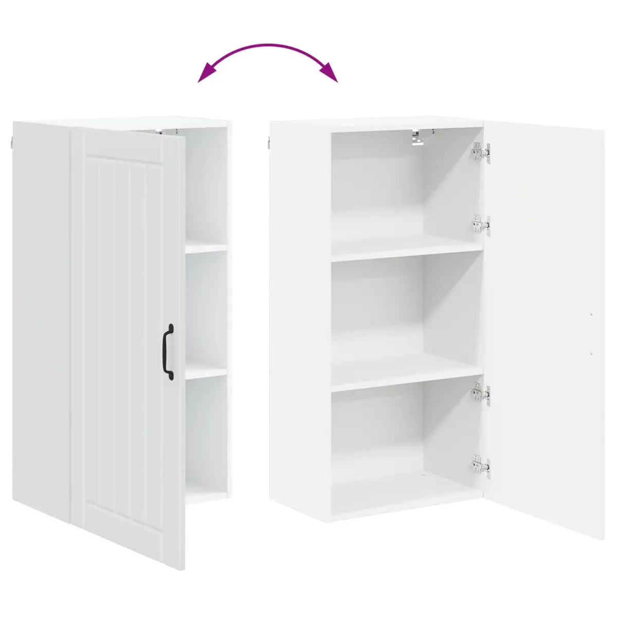 Wall Cabinet Dishwasher Panel Kitchen Storage High Gloss White Engineered Wood