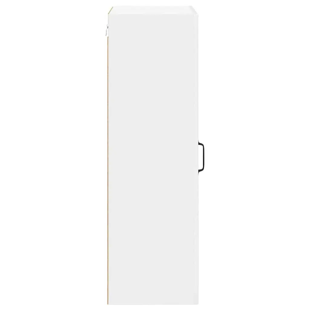 Wall Cabinet Dishwasher Panel Kitchen Storage High Gloss White Engineered Wood
