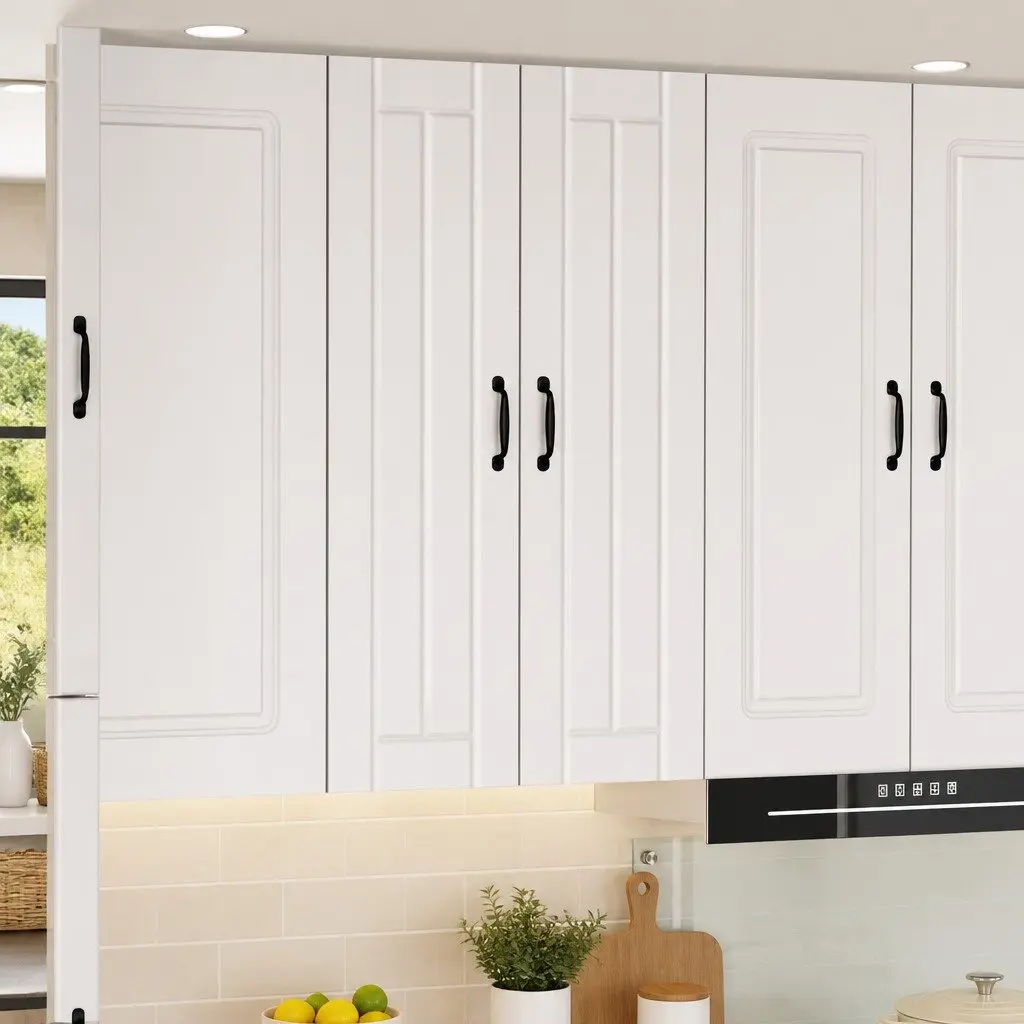Wall Cabinet Kitchen Storage Engineered Wood White 60x31x100cm Modern Furniture