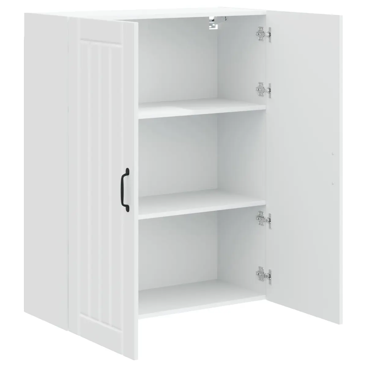 Wall Cabinet High Gloss White Kitchen Storage Engineered Wood 80 x 31 x 100 cm