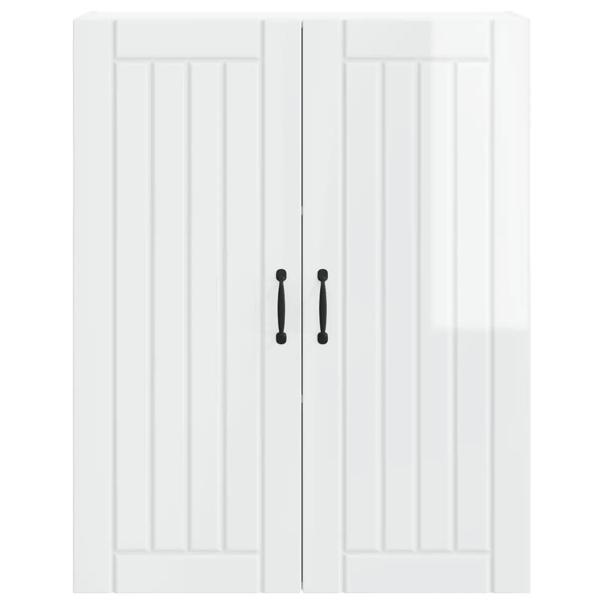 Wall Cabinet High Gloss White Kitchen Storage Engineered Wood 80 x 31 x 100 cm