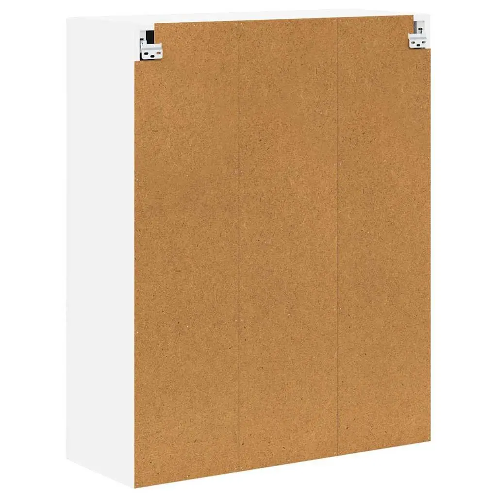 Wall Cabinet High Gloss White Kitchen Storage Engineered Wood 80 x 31 x 100 cm