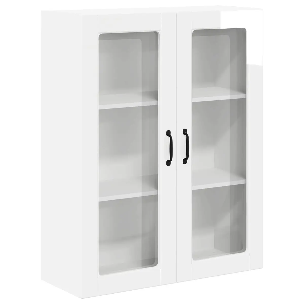 High Gloss White Wall Glass Cabinet for Storage