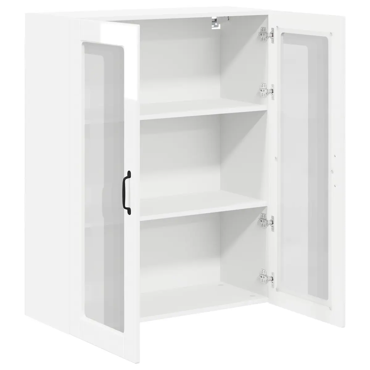 High Gloss White Wall Glass Cabinet for Storage