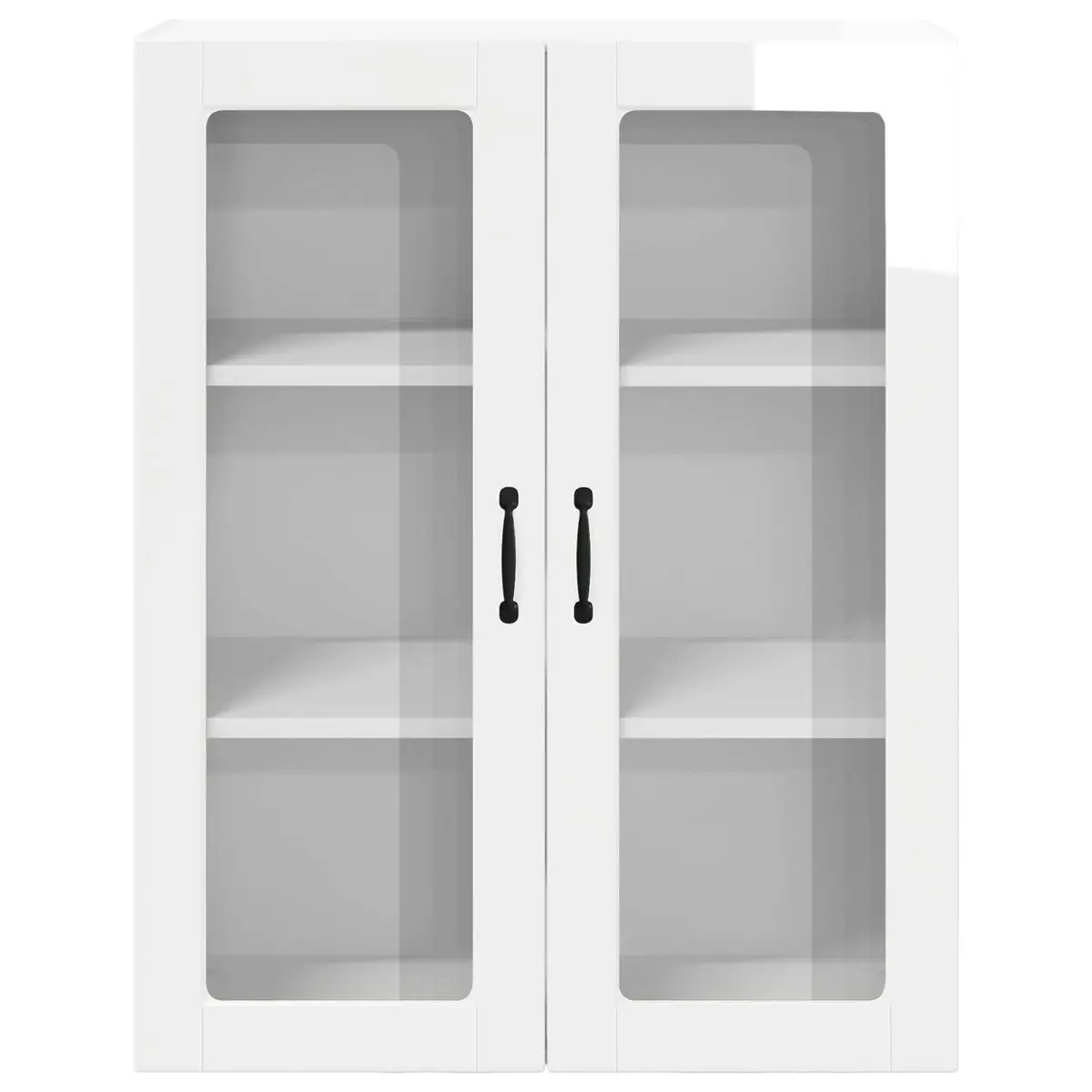 High Gloss White Wall Glass Cabinet for Storage