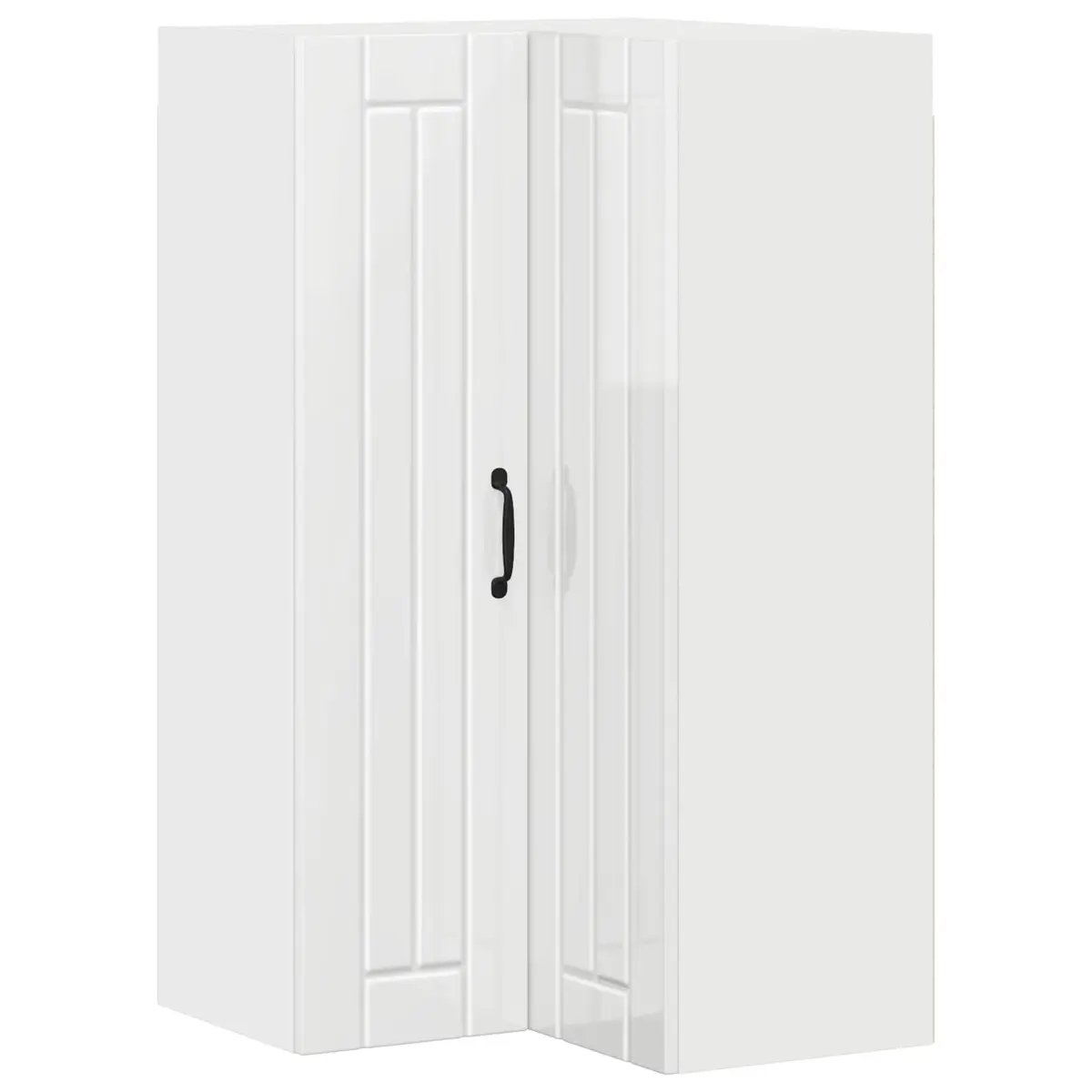 High Gloss White Corner Cabinet for Kitchen Use
