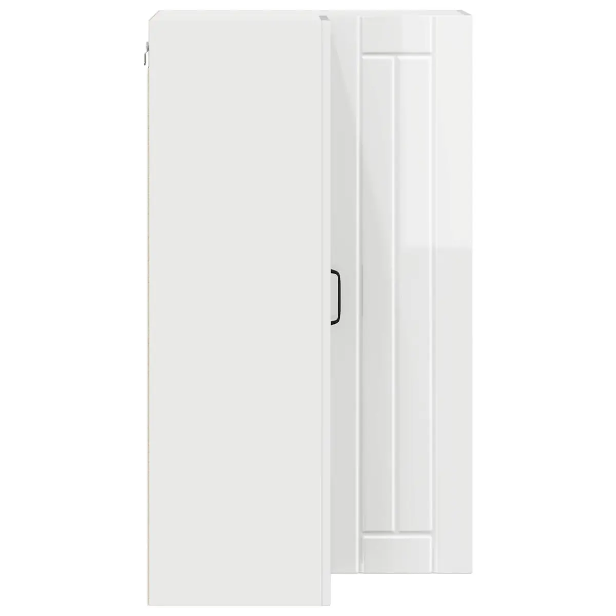 High Gloss White Corner Cabinet for Kitchen Use