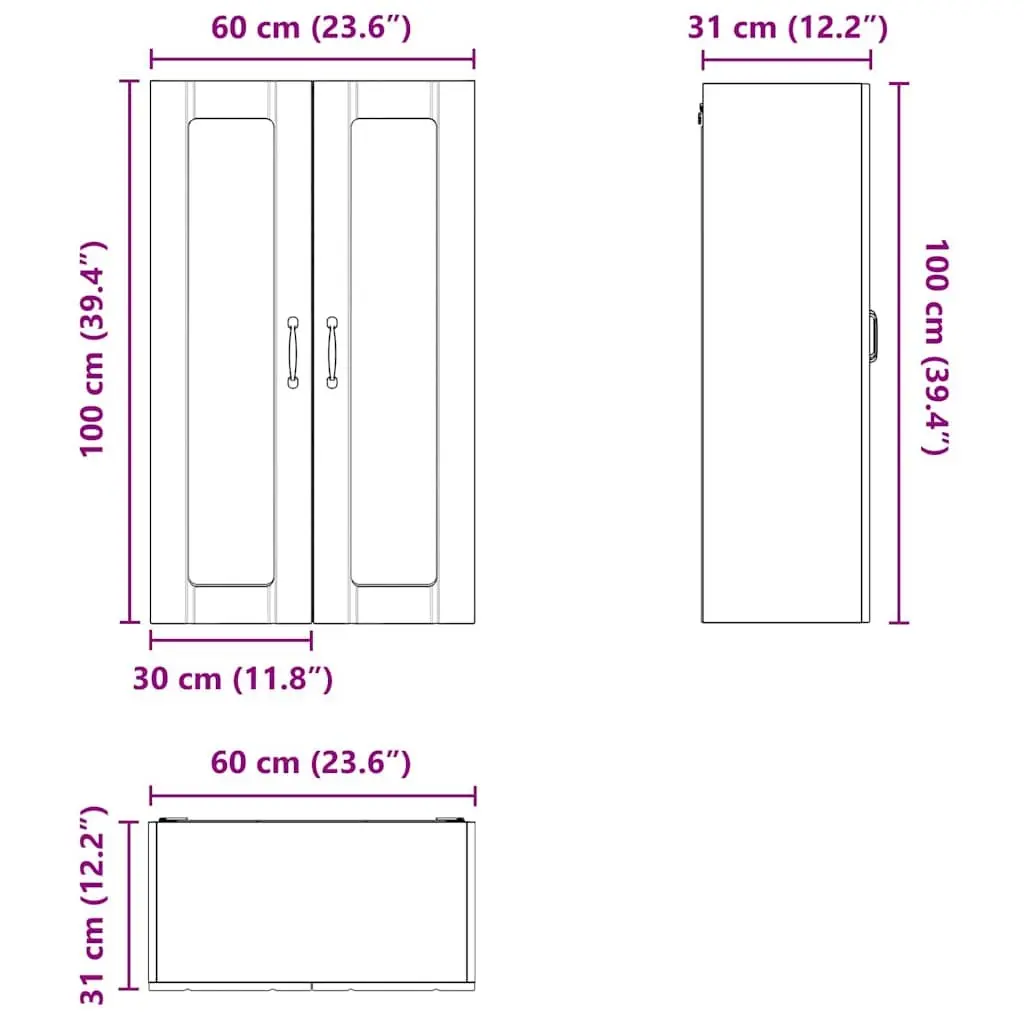 Wall Glass Cabinet for Kitchen