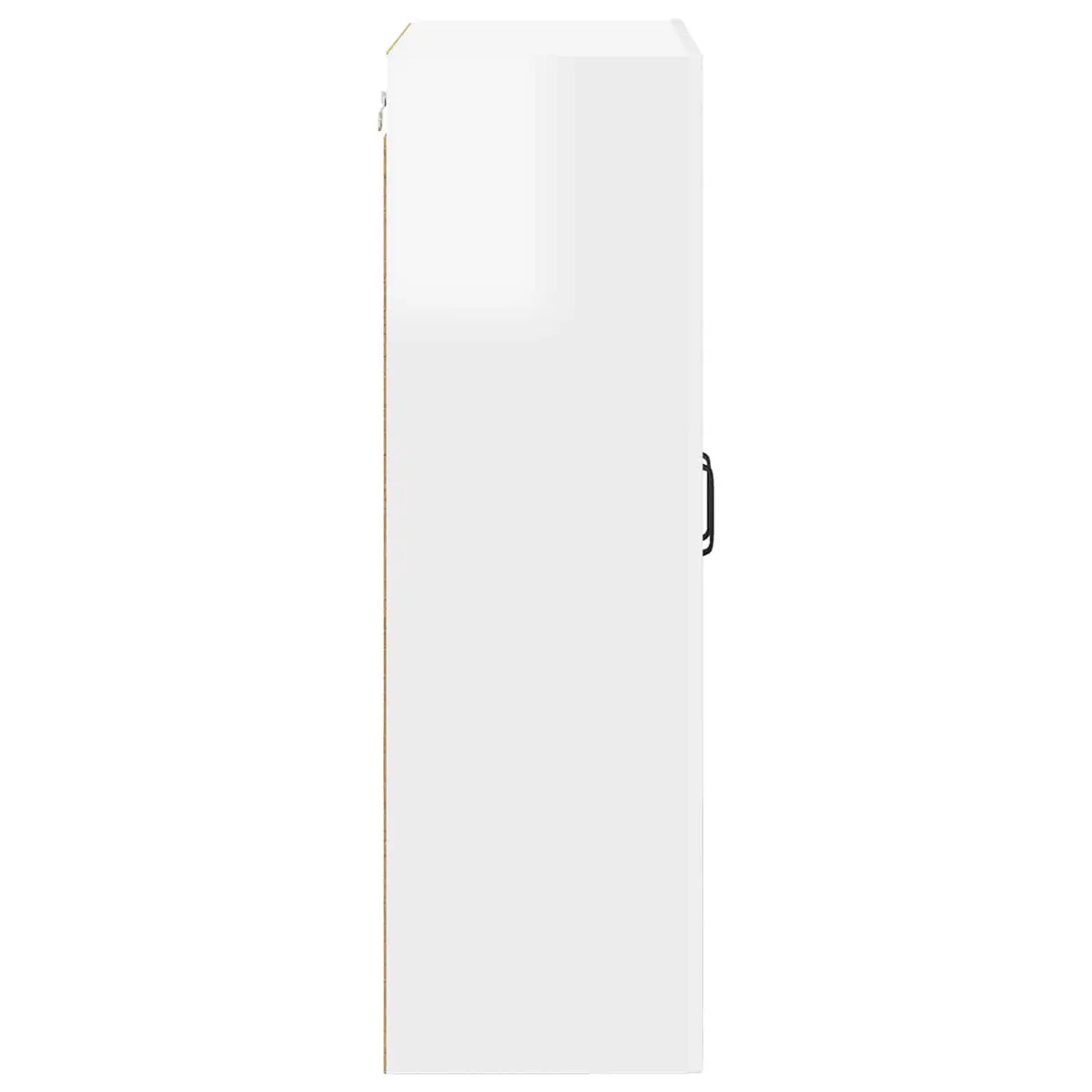 Wall Glass Cabinet Kitchen Storage High Gloss White Engineered Wood 60x31x100cm