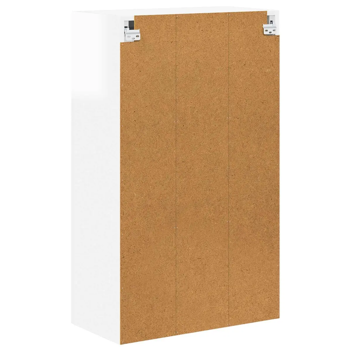 Wall Glass Cabinet Kitchen Storage High Gloss White Engineered Wood 60x31x100cm