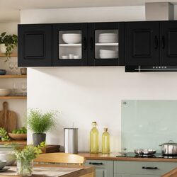 PORTO Black Wall Cabinet: Practical & Reliable Storage