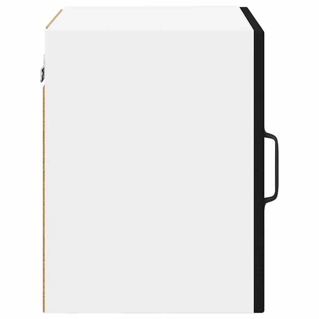 Wall Glass Cabinet Black Kitchen Storage 2 Pieces 40 x 31 x 40 cm Modern