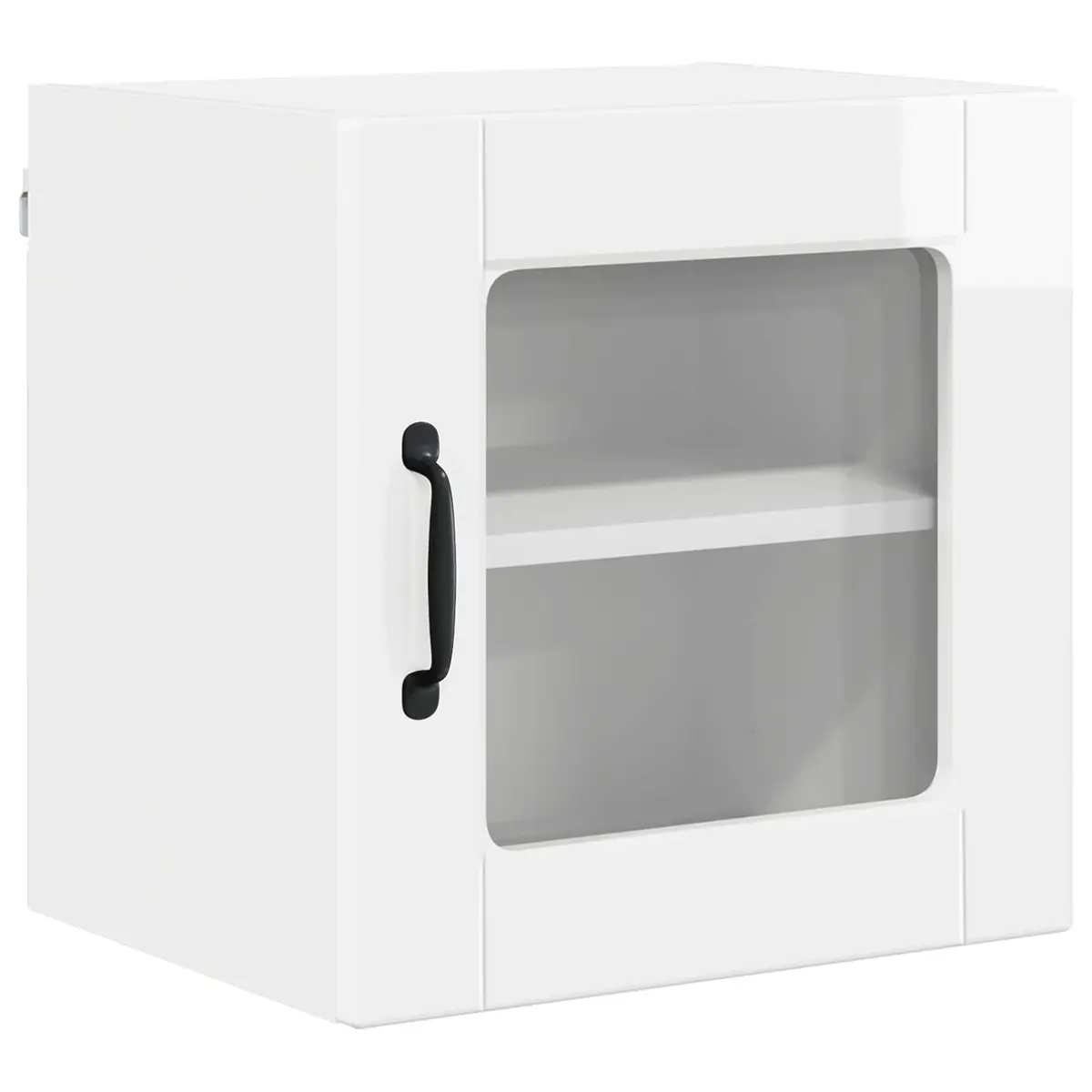 High Gloss White Wall Glass Cabinet for Kitchens
