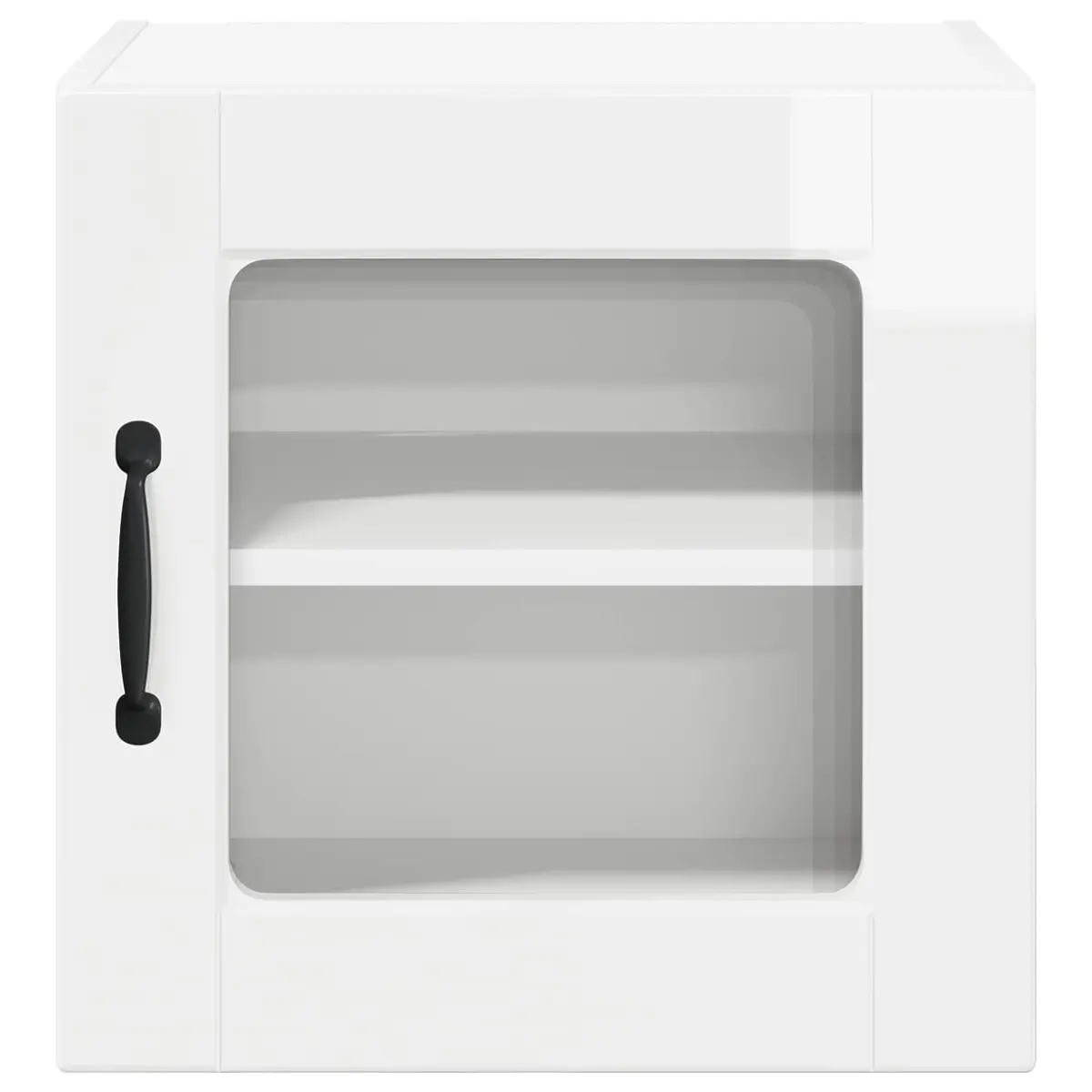 High Gloss White Wall Glass Cabinet for Kitchens