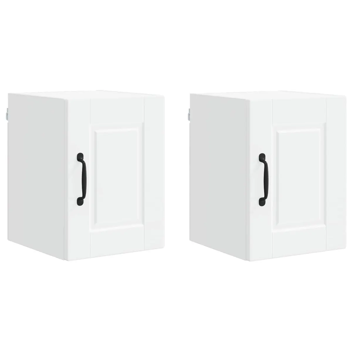 Wall-Mounted Kitchen Cabinet Storage Unit 2 Pieces White Shelving Organiser