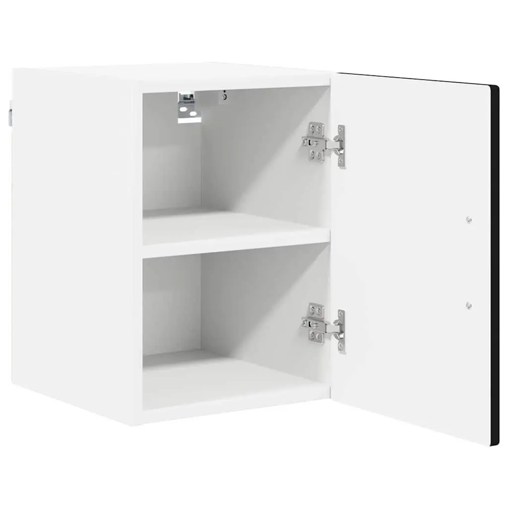 Wall Cabinet Kitchen Storage Engineered Wood Black 30 x 31 x 40 cm 2 Pieces