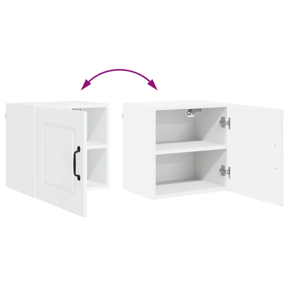 Wall Cabinet PORTO Kitchen Storage White 40 x 31 x 40 cm Engineered Wood