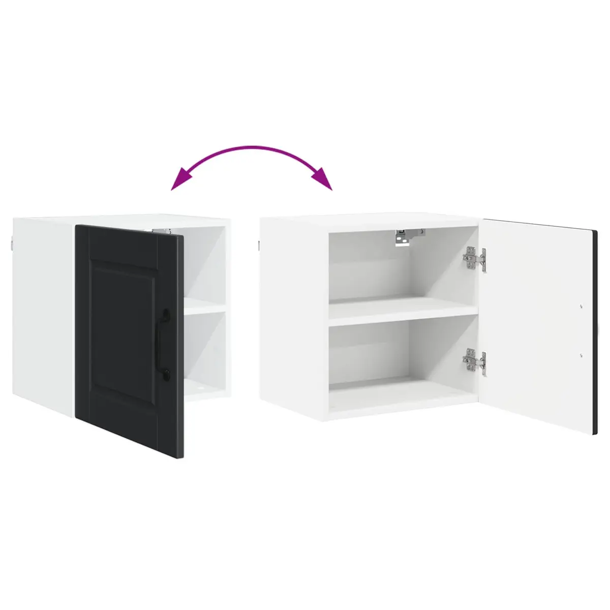 Wall Cabinet Kitchen Storage 40x31x40 cm Black Engineered Wood