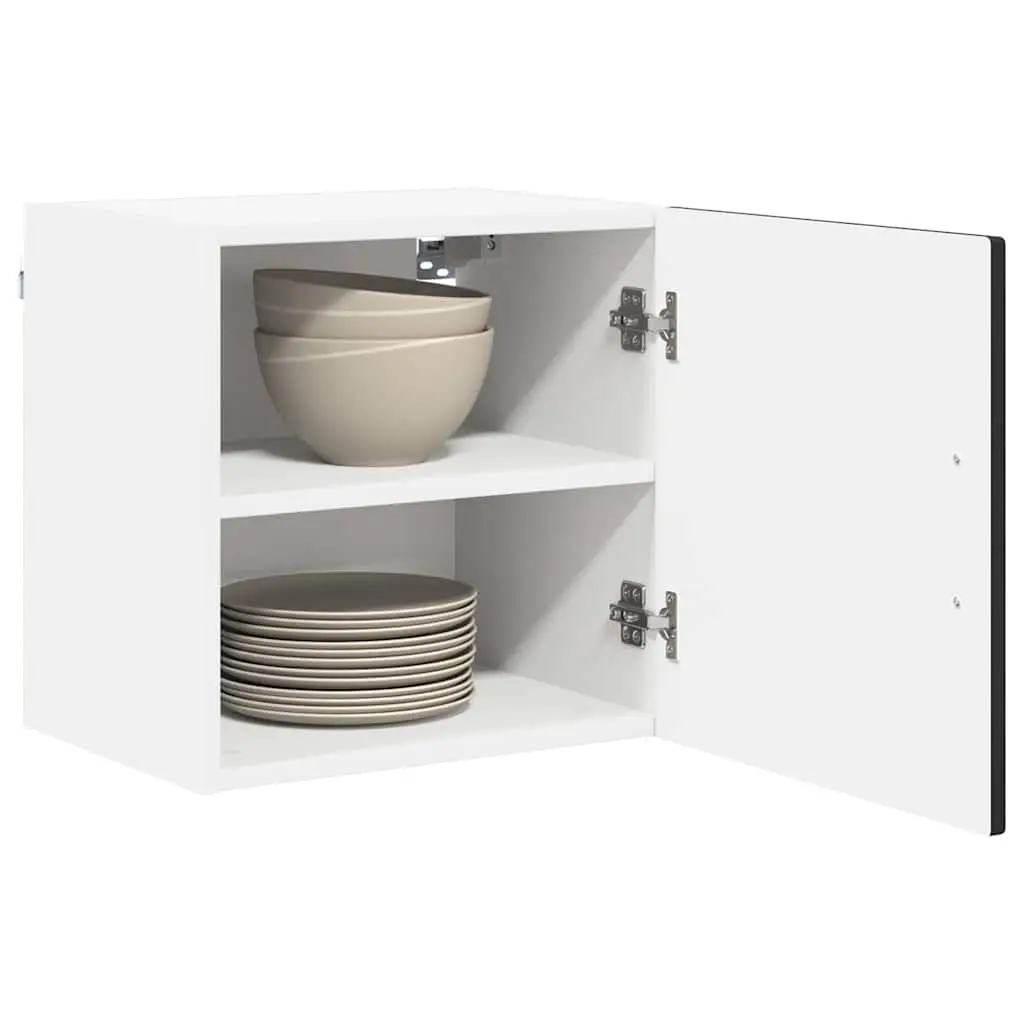 Wall Cabinet Kitchen Storage 40 x 31 x 40 cm Black 2 Pieces Engineered Wood