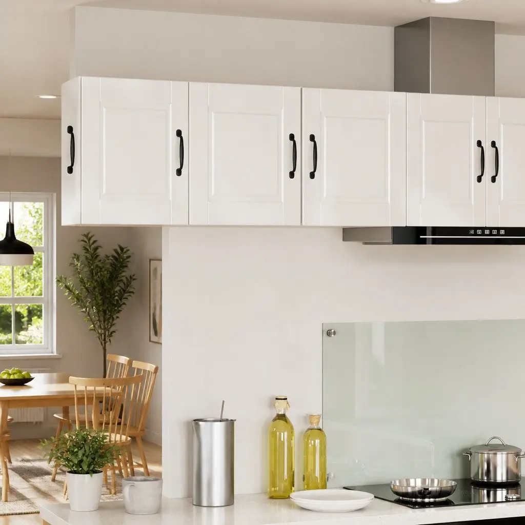 Wall Cabinet in High Gloss White Finish
