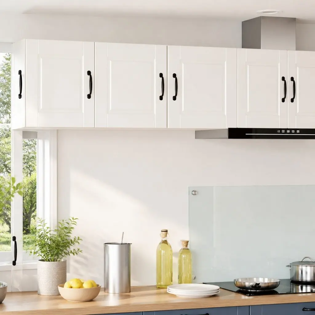 Wall Cabinet Kitchen Storage 40x31x40cm High Gloss White 2 Piece